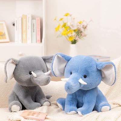 Cartoon Niedliche Sitzhaltung Niedliche Zähne Elefantenpuppe Plüschtierpuppe Kinder Schlafen Komfort Kissenpuppe Geschenk