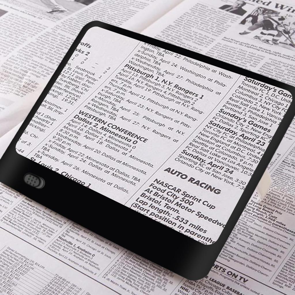 DIFEIUKI Reading 3x with LED Page Magnifying for Reading Low Gift Magnifier, Magnification, Light, Magnifier, Sheet, Portable, Newspapers, Maps,