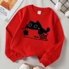 Kids Crewneck Sweatshirt, Playful Cat In Box Print, Soft Casual Pullover for Fall Winter