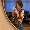 INS Internet Celebrity Zebra Leopard Print Sexy Deep V Neck Slim-Fit Short Long Sleeve Satin Lightweight Chiffon Short Top Shirt