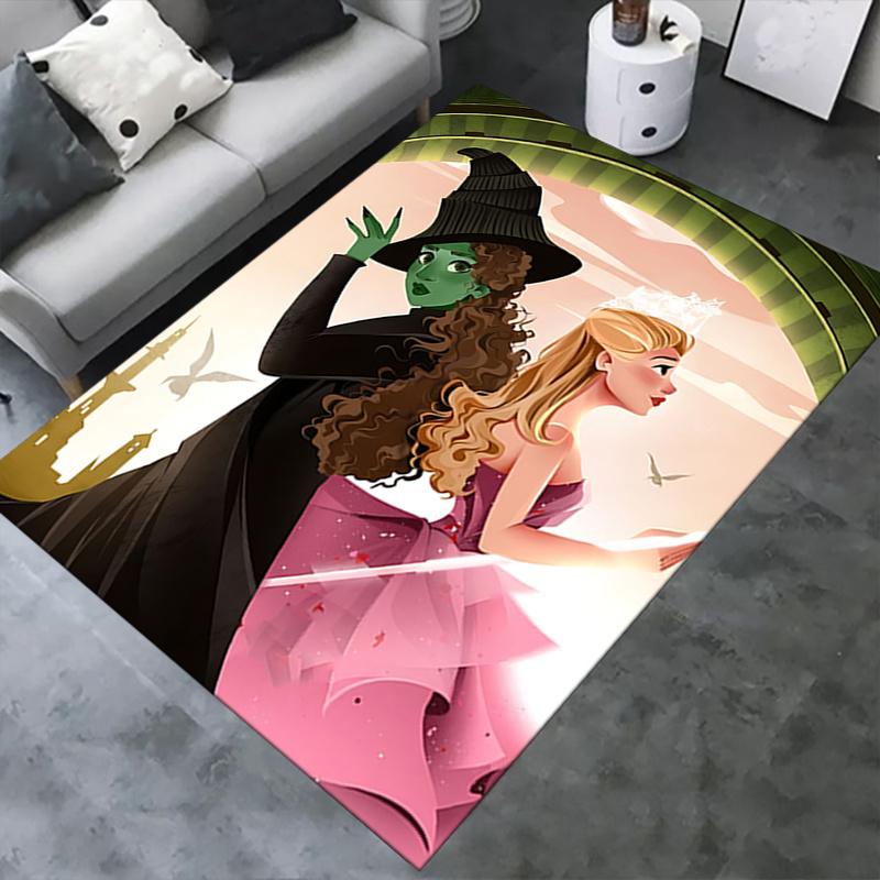 WickedPrincess Pattern Polyester Office Carpet Chair Mats, Home Decor Dormitory Floor Protector with