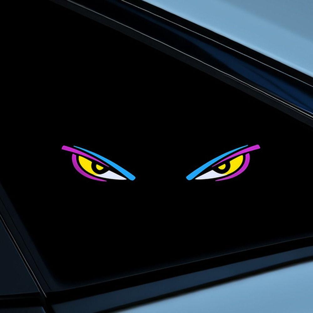 Suction Cup Devil Eyes Car LED Warning Light Wireless Solar Car Atmosphere Light LED Car Light