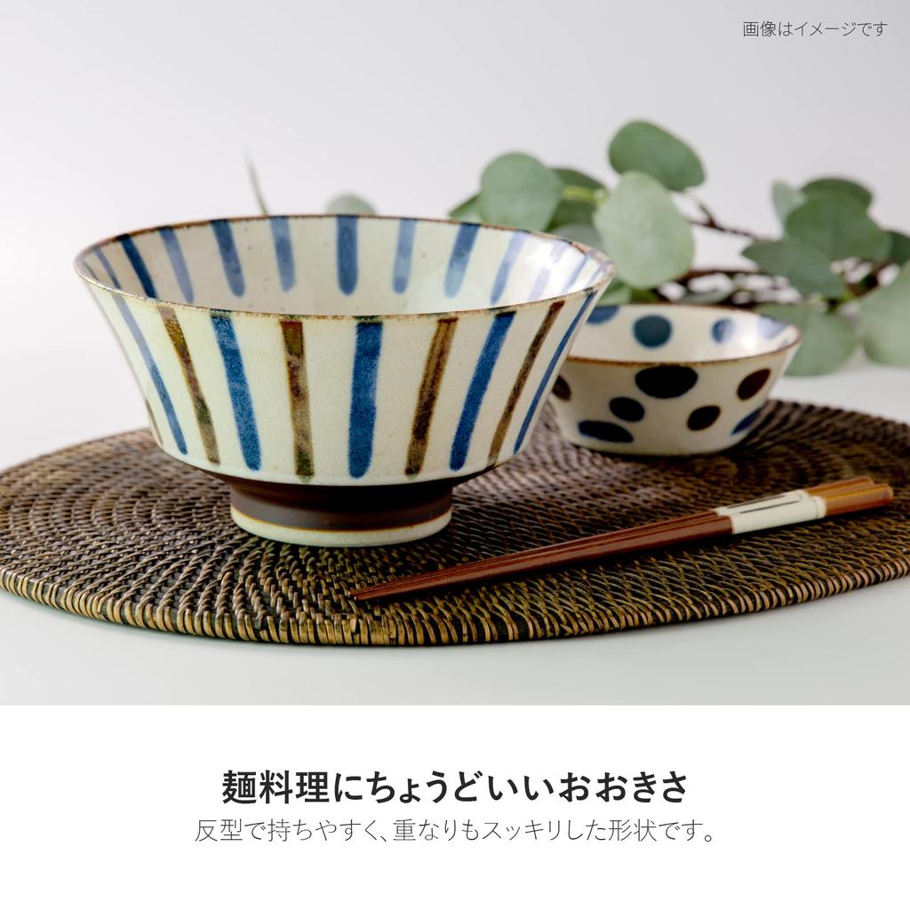 Minoru Pottery Mino Ware Nanpu 180 Donburi Rain Inverted Ramen Bowl