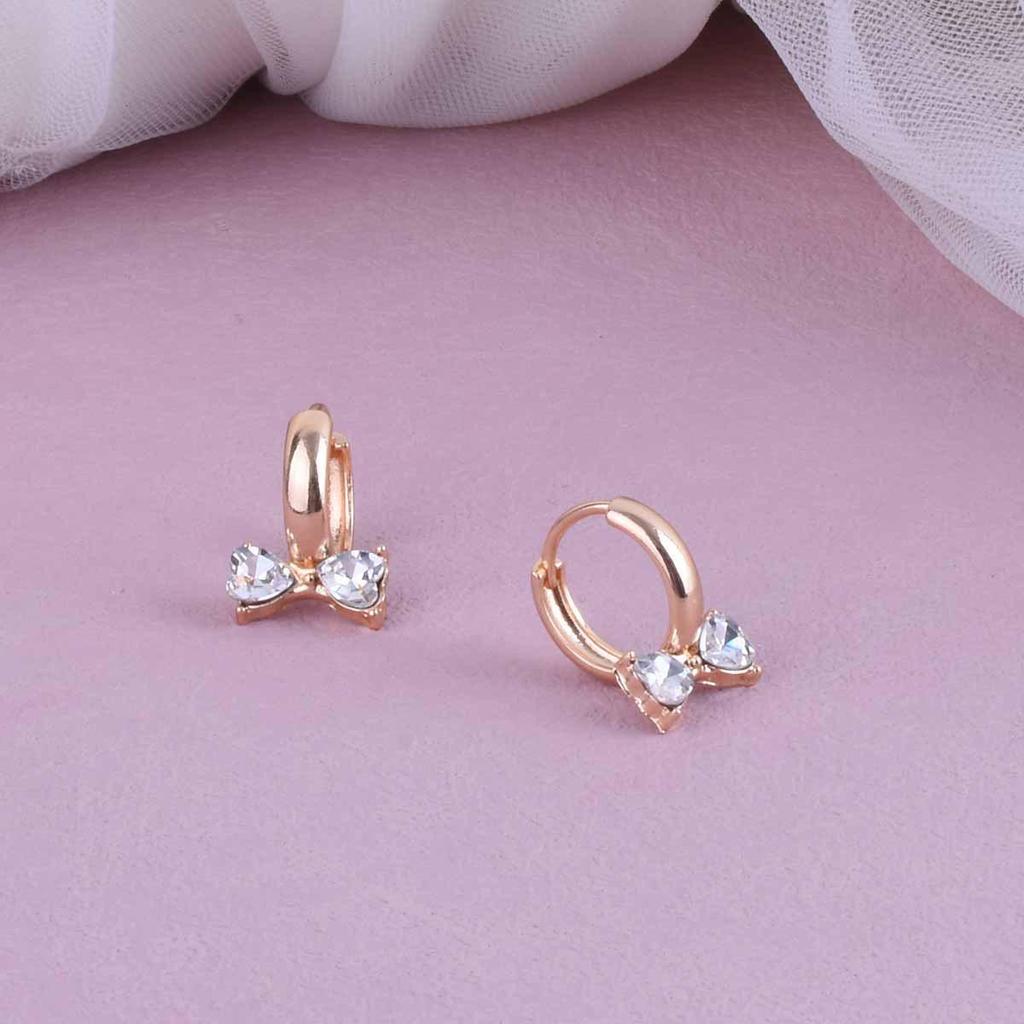 Chic Bow Zircon Stud Earrings for Women - Elegant, Versatile, and Trendy Design