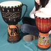 Professional African Sheepskin Drum - 8/10/12 Inch Tunable Hand Drum for Adults and Kids