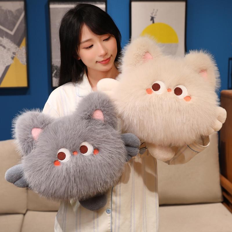 Non-Toxic New Grey Cat Plush Toys Cat Stuffed Dolls Soft Pillow Stuffed Animal Peluches Dolls Toys Christmas Gifts