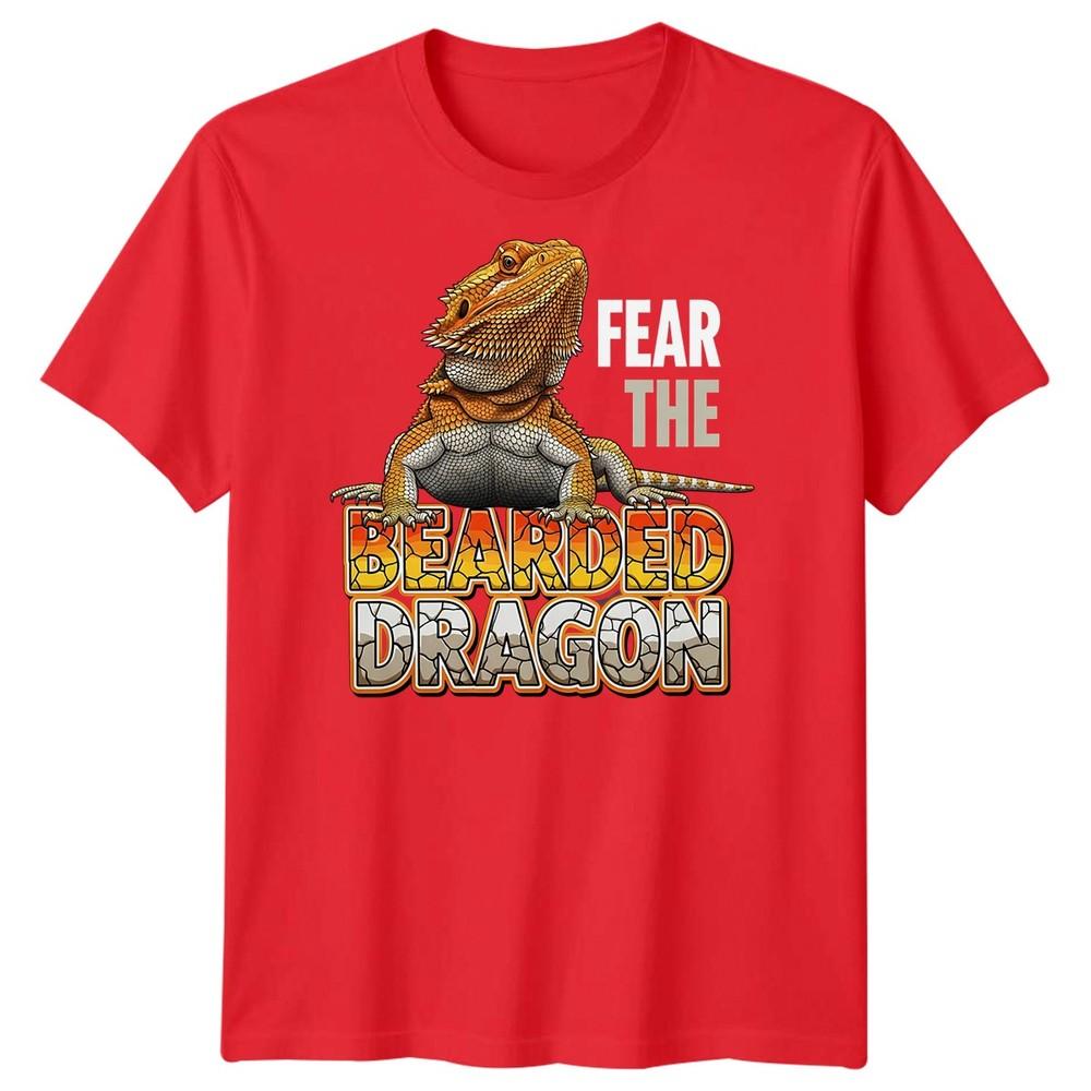 Fear The Bearded Dragon Reptiles Animals Mens TShirt