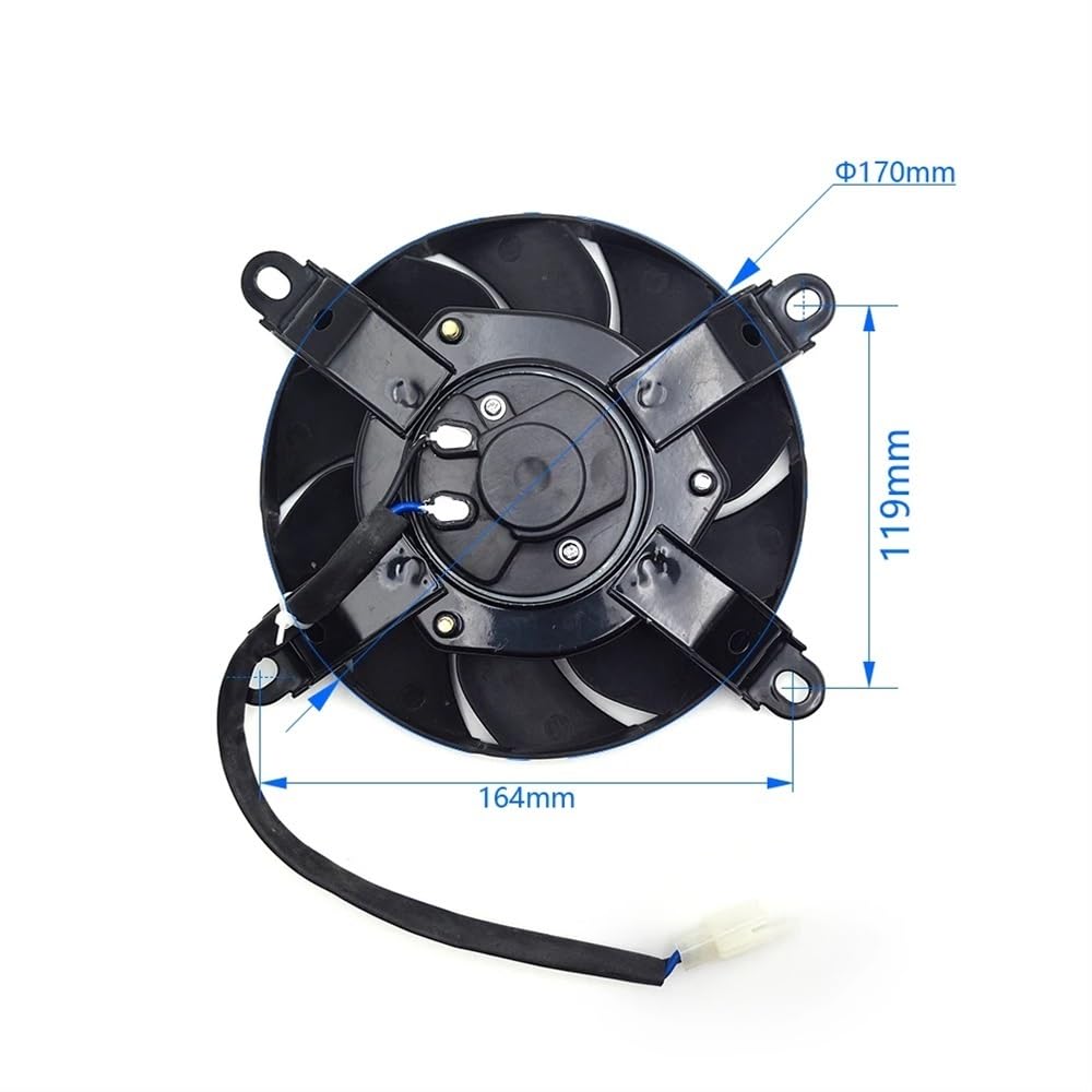 New Motorcycle 6-inch Cooling Fan, High Performance 12V Slim Electric Cooler Engine Radiator Fan