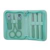 Stainless Steel 9-Piece Manicure & Pedicure Set with Tweezers and Nail Clippers In Black.