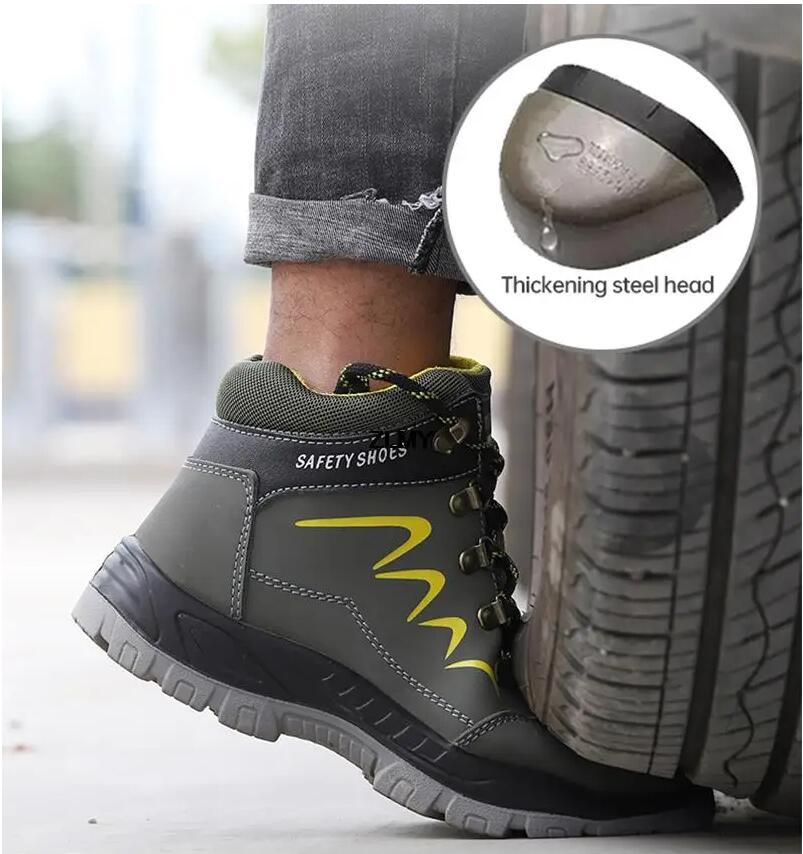 Pánské boty s ocelovou špičkou Vysoké pracovní boty Nezničitelné bezpečnostní boty Pánské Průrazuvzdorné pracovní tenisky Zimní bezpečnostní boty Pánské