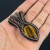 Adorable Tiger Eye Gemstone Handmade Pure Copper Wire Wrap Jewelry Pendant For Women Gift