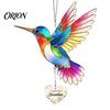 Porch Hanging Decor Hummingbird Sun Catcher, Acrylic Colorful Ornament, Red Bird Light Refraction Catcher Window Decor, Birthday Gift for Mom