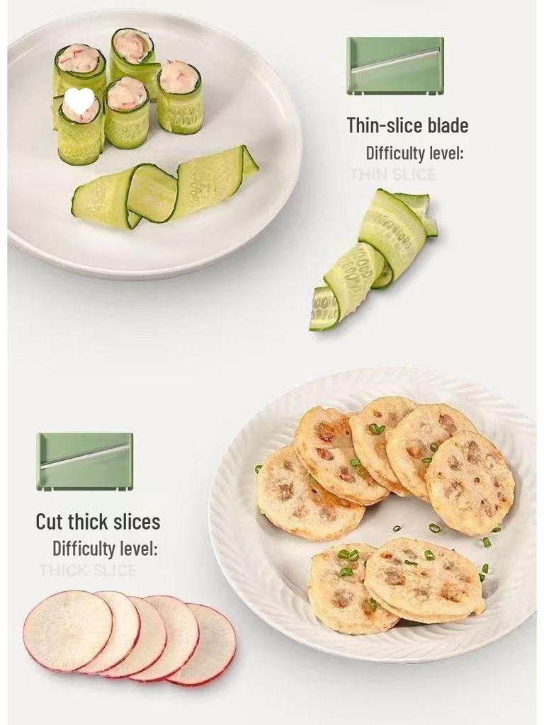 Stainless Steel Multi-Functional Vegetable Cutter & Grater with Hand Guard