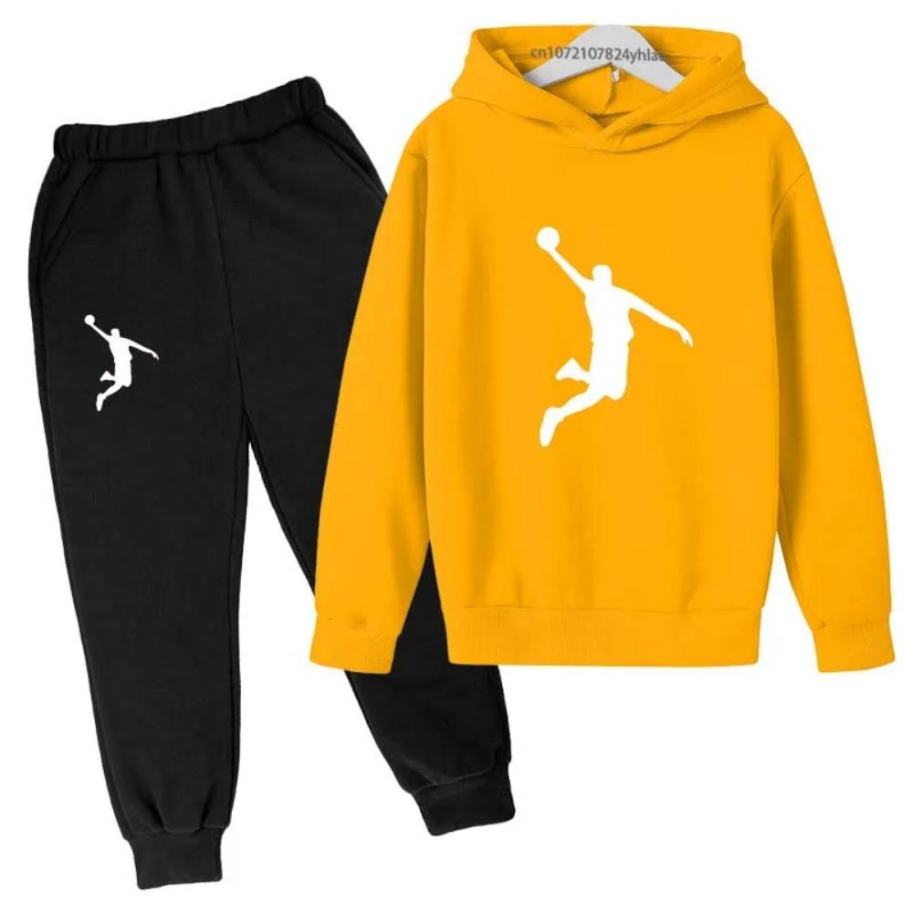 

Kids Casual Autumn Spring 2pcs Hoodie+Pants Letter Print Tracksuits 2-13 Years Boys Girls Simple Outfits Children Clothes Sets 120