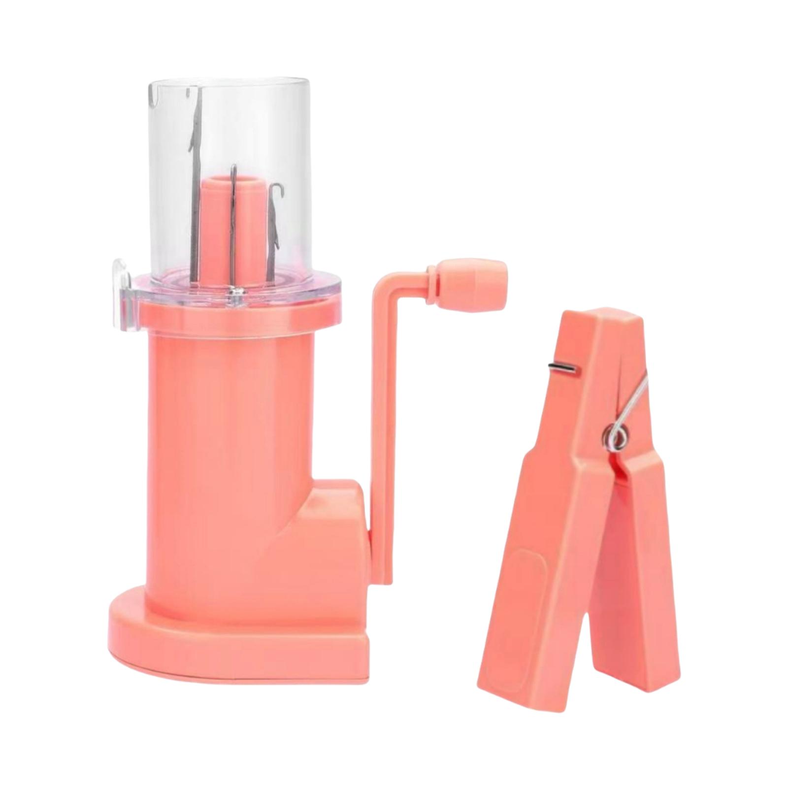 Manual Spool Knitter Portable Hand Knitting Machine Mini Weave Tool for DIY Sweater Bracelets Knitting Supplies розовый