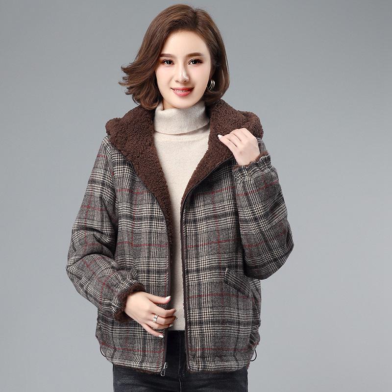 

Трендовое женское стеганое хлопковое пальто средней длины 2024 - Мода осень/зима L (suggested for 125-145 kg)