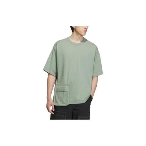 adidas Pocket Zipper Retro Sports Dopamine T-Shirt Men’s Silver Gray Green HY7246