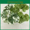 Konstgjort Monstera-blad Hawaiiansk festdekor för hem, bord, bröllopsfotografering, falsk växt 80