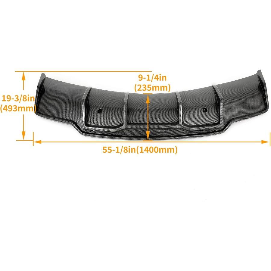 Rear Bumper Diffuser Compatible with 20172025 Tesla Model 3 Sedan Lower Bumper Lip Spoiler Valance Protector Body Kit V Style C United States