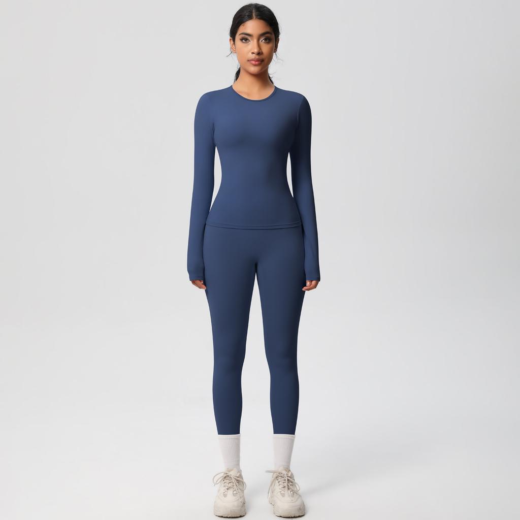 Shaved Tight Yoga Suit Set, Casual Quick Drying Fitness Suit, Outdoor Running Sports Two-Piece Set For Women