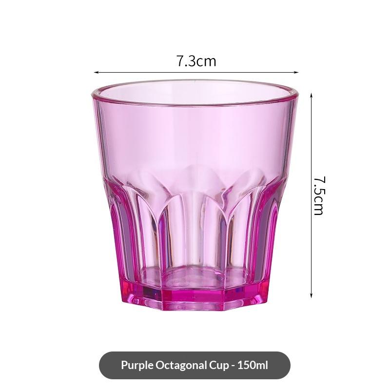 Acrylic Whiskey Cups Unbreakable Transparent Beer Cup Plastic Coffee Milk Breakfast Cup Spirit Glass Drinkware Juice Tea Cup