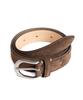 Waildeubeuligseu W25 Suede Dress Belt (Dark Brown)