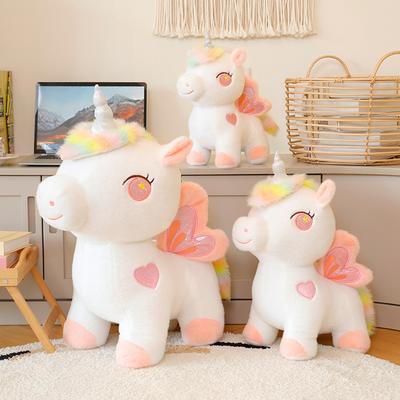Children'S Day Gift Dream Angel Unicorn Horse Doll Girl Bed Holding Sleeping Wings Pony Doll Throw Pillow