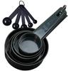 10pcs Black 15-250ml Volumetric Measuring Cup&Spoon Household Kitchen Seasoning Measuring Spoon with Scale Refined Cooking Acces