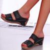 Fashion Summer Women Shoes Sandals Non-Slip Women Shoe Slip On Women's Sandals Wedge Sandals Ladies Retro Footwear Slippers Women