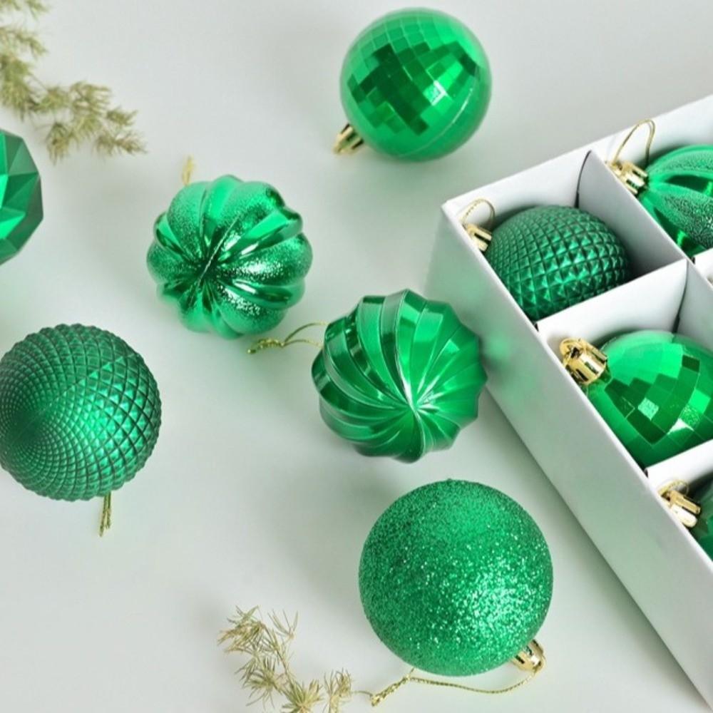 12Pcs/Set Shiny Christmas Ball 6CM Xmas Ornament Ball Durable Christmas Tree Balls  Home