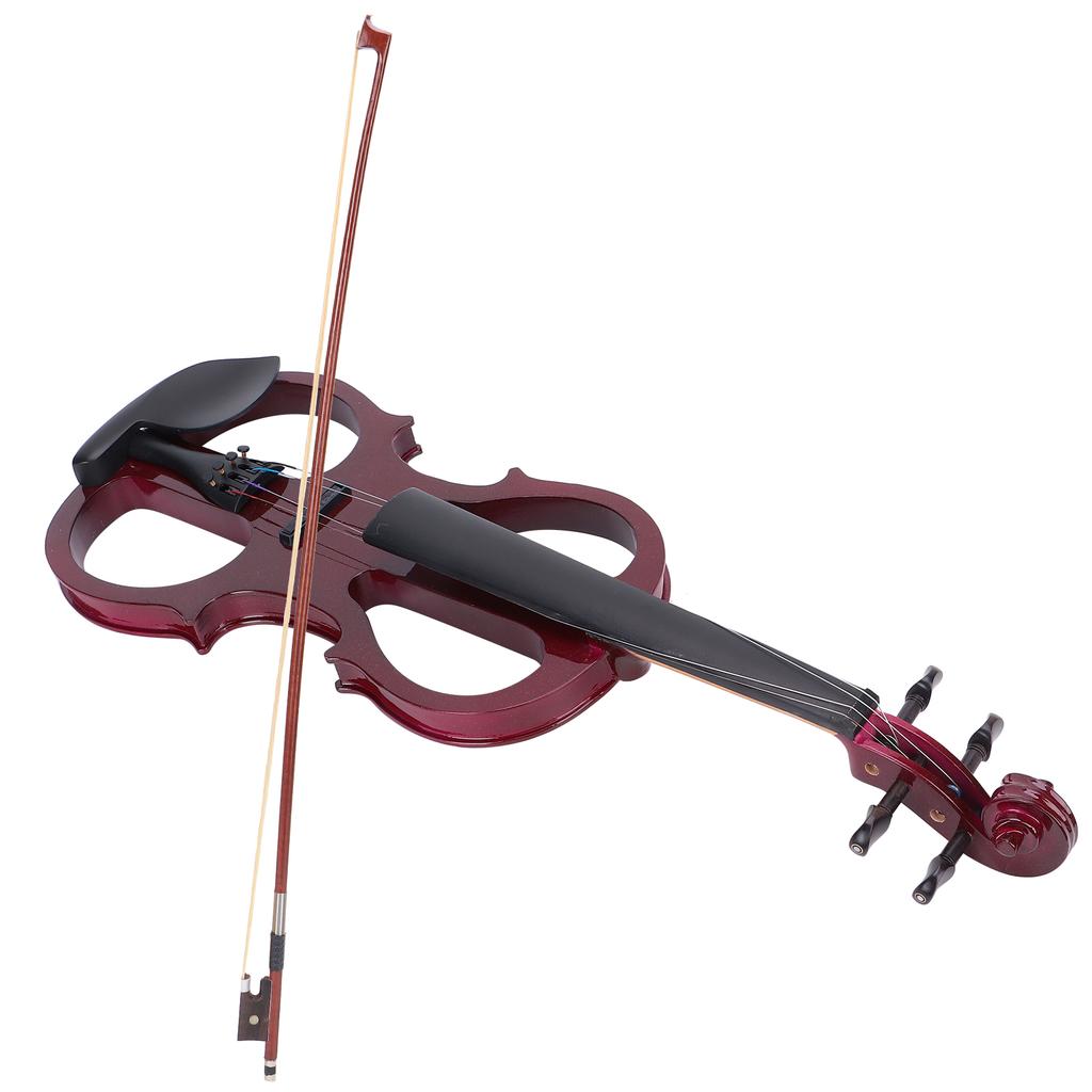 Electronic Violin Set 44 Electric Adjustable Kit with Tuner Bow String Box AU?03