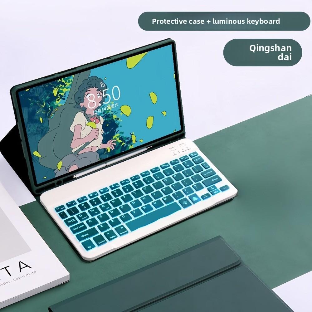 Leather Case for Samsung A9 Plus Tablet with Magnetic Keyboard and S Pen Slot Compatible S9FE