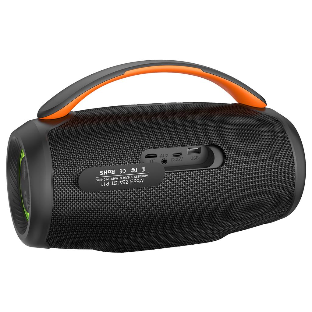 50W Portable BT 5.3 Speaker with RGB Lights, IPX6 Waterproof Outdoor Speaker, 6000mAh Rechargeable Sound Box, AUX TF