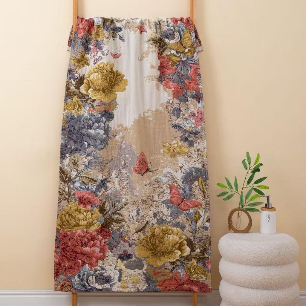 New Soft Ethnic Style Sun God Cotton Bath Towel - Skin-friendly & Absorbent