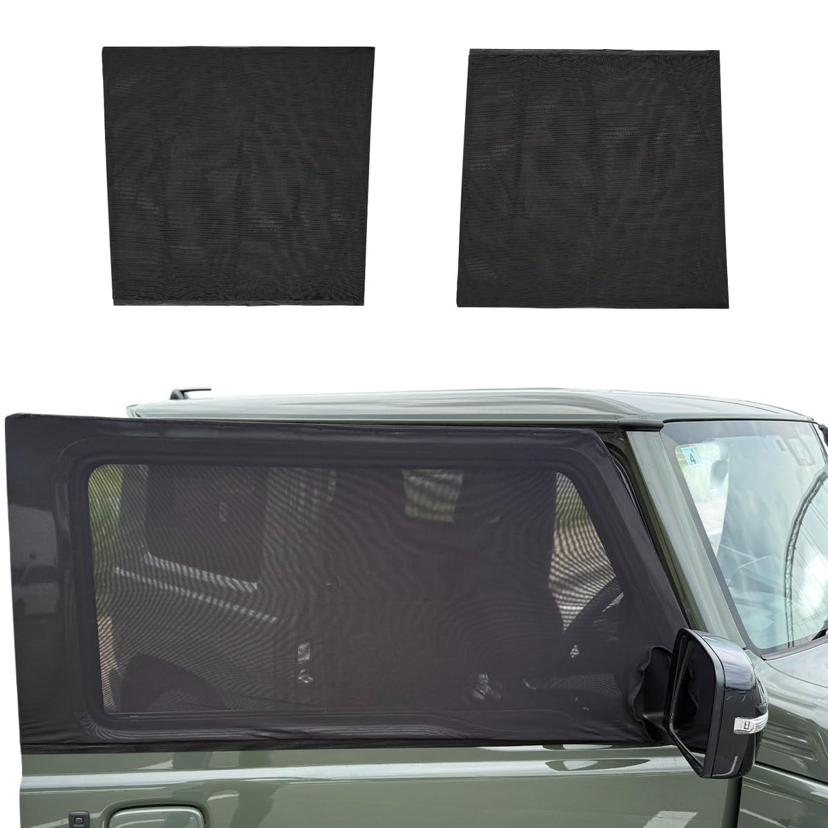 

HapiChil Новая сетка на окно автомобиля Suzuki Jimny JB64 Защитная сетка от насекомых Автомобильные аксессуары 2 шт. для (Не Сьерра) (неподдельный) чёрный