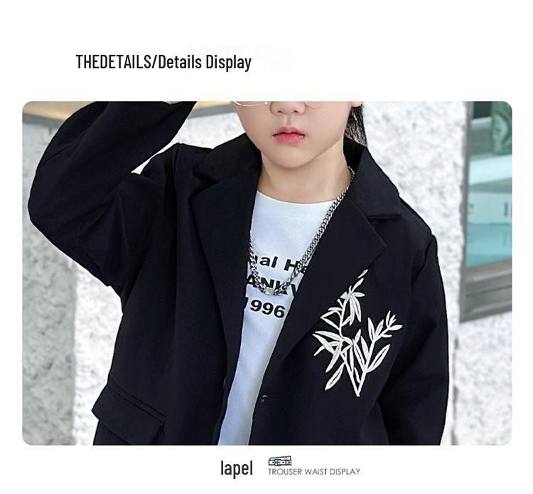 New Chinese Style Boys' Hanfu Suit: Embroidered Ancient Performance Costume for Kids