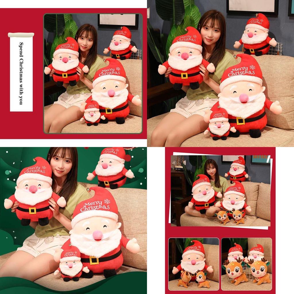 Delightful 20cm Santa Deer Plush Toy For Kids And Holiday Decorations