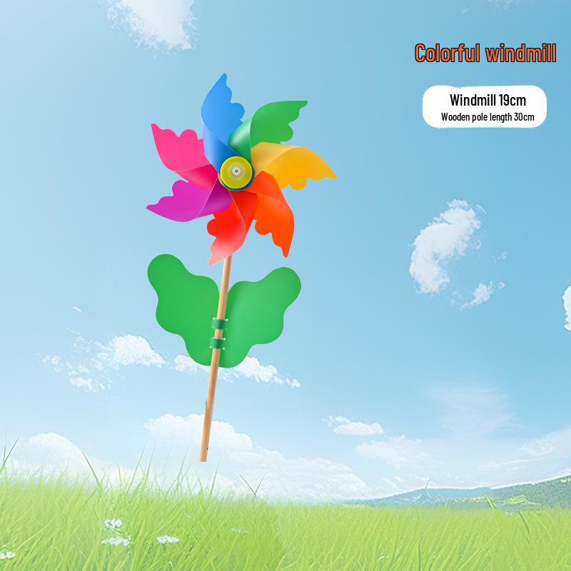 Large Transparent PVC Rotating Windmill - DIY Handmade for Children Outdoor Decoration