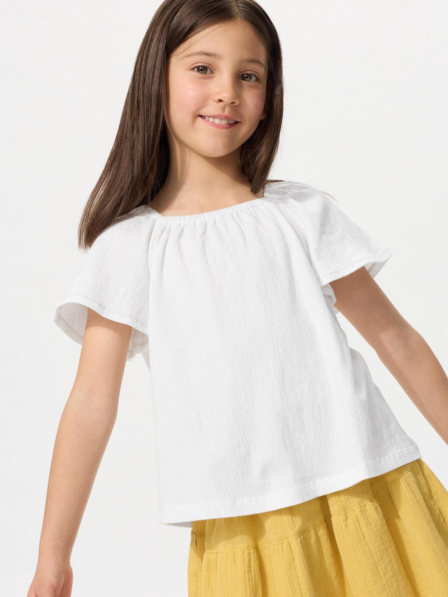 

Uniqlo Футболка с рукавами Flair для девочек GaTher 01 OFF WHITE/KIDS 100