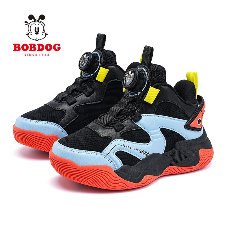 Bobodou 2025 Winter Kids' Velvety Warm Sports Sneakers with Rotating Button for Boys & Girls