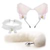 Popular  Hot Sell  Sex Lesbian Cat Ears Hair Band Nipple Clip Plug Anal Adult fox Cat Tail Anal Butt  Plug Sex Toys for Woman