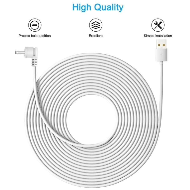 Extended Length Power Cable for NEST Cams Cameras Suitable for Indoor and Outdoor Environment Use 5.2m/7.6m/10m