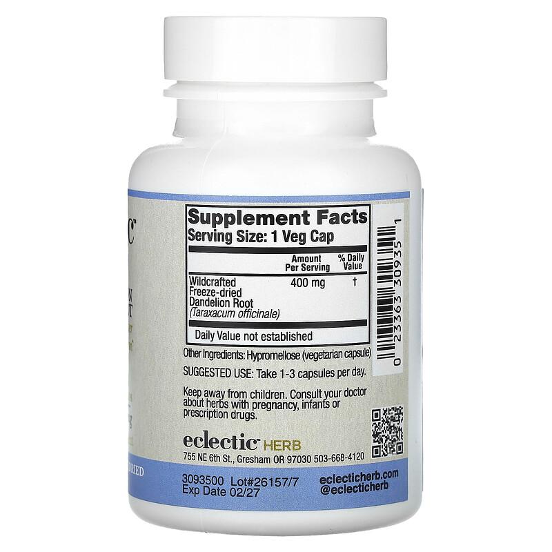 Freeze Dried Dandelion Root, 400 mg, 90 Veg Caps