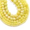 1strand/lot 4-12mm Polishing Natural Yelk Yellow Agates Stone Round Loose Beads For Jewelry Making Necklace Bracelet
