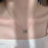 Double Sided Adhesive Drop Smile Small Skirt Necklace Smiley Face Corn Grain Collarbone Chain Cute