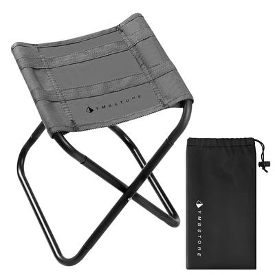 Folding Chair Outdoor Chair Compact Ultra Light Mini Camping Fishing [YMB STORE] (Matte Gray)