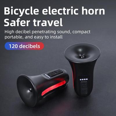 120DB Klakson rowerowy do dzwonka do drzwi rowerowych Elektryczny dzwonek rowerowy Głośny klakson rowerowy USB do ładowania Elektryczny klakson do hulajnogi Kierownica