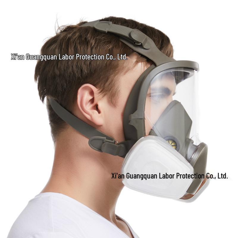 6800 Vollgesichts-Silikon-Staubschutzmaske für Chemikalien, Pestizide und Farben