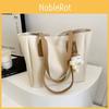 Sac Fourre-tout Polyvalent en Cuir PU pour Femmes 2023 Style Rue Sac à Bandoulière pour Trajet avec Poches Intérieures