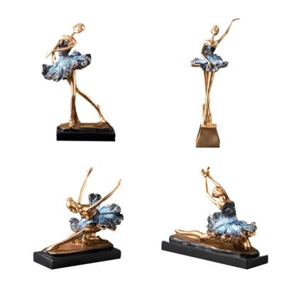 Figurita de Bailarina Regalo Adorno de Bailarina de Ballet de Mesa Figura para Estante Restaurante Sala de Estar Decoración de Habitación de Invitados